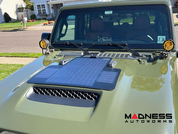 Jeep Gladiator Flexible Solar Panel Kit - Complete Kit w/ Waterproof Controller + Hood Decal - 392/ Mojave models - 40W